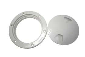 Sfrh1-004-01 Seaflo Marine Circular Deck Plate Inspection Hatch 4 Inch White
