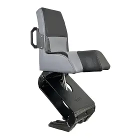 110586 Shark Seating Epic Seat With Flex Suspension - Grey Vinyl Regular Handle