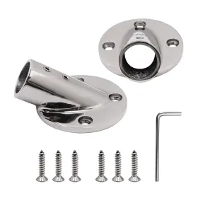 Shenghuiss 791545171477 Boat Hand Rail Fitting Heavy Duty 316ss Marine Round Base With L Shape Hex Ke