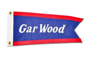 70001 Skipperrudy Gar Wood Burgee Pennant Flag -post War