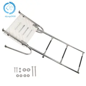Su895694ku Skyup2018 Telescoping Boat Ladder Stainless Steel 3 Step With Platform 2 Handrails