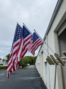 3fpusa South Wind Designs Boat Flagpole For Rod Holders And/or Rocket Launchers And American Flag Combo