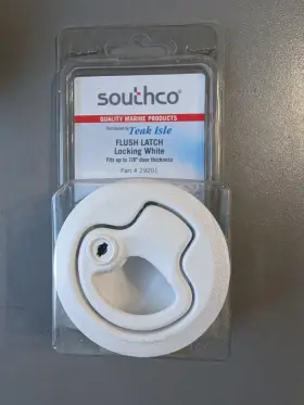 29201 Southco Teak Isle Flush Latch White Locking New