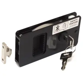 1119621 Southco Pn Boat Flush Mount Sliding Door Latch 1/2 Inch Black Aluminum