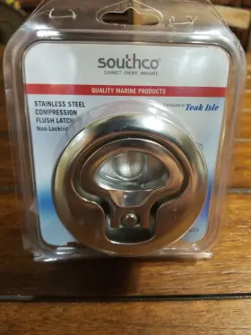 29221 Southco Teak Isle Stainless Steel Flush Non Locking Latch Fits Up To 7/8 Inch