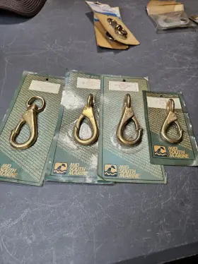 368175 Southmarine 4 Nip Bronze Snaps Boat Parts 3/4 Eye 1- 1/2 2- Inch 3 Mid South Marine