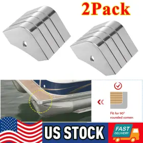 11031040 Sparkwhiz 2x Aluminum Boat Deck Corners Protection For 90 Rounded Corner Pontoon