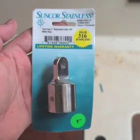 9150636802 Suncor Top Cap 316 Stainless Steel 1 Inch