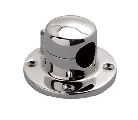 C3808-0002 Suncor Boat Marine 3 Inch Chrome Plated Brass Rope Deck Pipe With Hinge