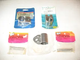 C3681-1001 Suncor Stainless Sailboat Hardware Lot Of 5 Top Slides 2 Clevis Pins And Pulpit Anchor