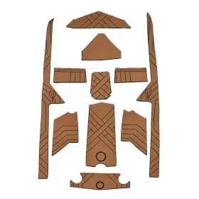 32600-80093 Supra Boats Boat Non-skid Deck Mats 119074 Sj Sr Mocha Brown / Black Kit
