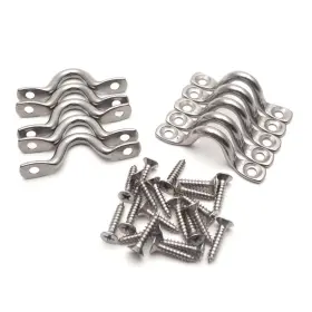 Sydien 704630701015 10pcs Stainless Steel Eye Straps Kayak Deck Loops Pad For Boatkayak-5mm T