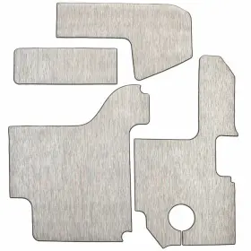 406784 Syntec 123586 Cobalt Boat Snap-in Deck Mats Lt Gray Woven Vinyl Set Of 4