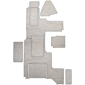 407442 Syntec 151206 Cobalt Boat Snap-in Deck Mats Gray / White Woven Vinyl Kit