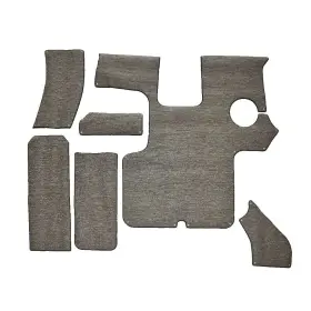 406867 Syntec Cobalt Boat Snap-in Carpet Mats Woven Vinyl Gray Set Of 6