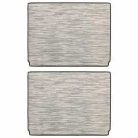 407082 Syntec Cobalt Boat Non-skid Deck Mats White/gray Woven Vinyl Pair