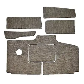406803 Syntec Industries Cobalt Boat Snap-in Floor Mats Gray Beige Woven Vinyl 6pc