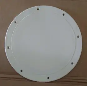 Sdp-3w-dp T-h Marine New Screw Down Deck Plate Off White 10ftft Overall Dia. #sdp-3w-dp