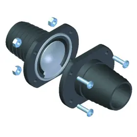 T9t-ils1500dp T-h Marine Single 1.5 Inch Hose Diameter Black Thermoplastic Boat Scupper