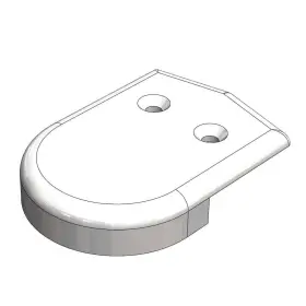 F90-0001wn Taco 630838010942 Metals White Rub Rail End Cap