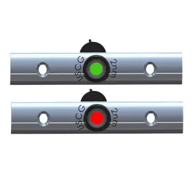 76738 Taco Marine Rub Rail Mounted Led Navigation Light Set - 4 Inch With Deutsch Plug Port &