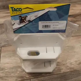 P01-1001w Taco Marine White Poly Plier And Fishing Knive Holder Boat Organizer