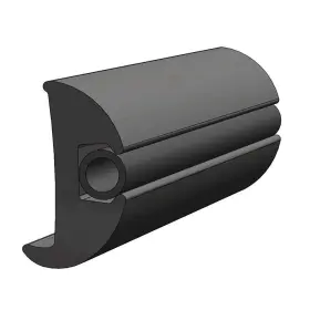 V11-2423bka50-1 Taco Marine Flexible Vinyl Black Rub Rail 1-1/16 Inch X 1-7/8 50ftl