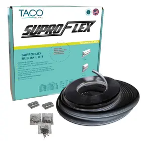 V119960bbk Taco Metals For Supro-flex Rub Rail Kit Black With Fl