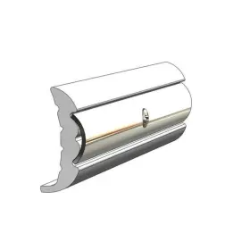 V21-9659whc20d Taco Metals V21 9659whc20d Rigid Rub Rail Frosty White 20