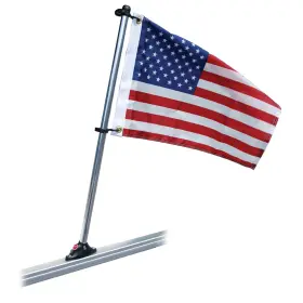 Taylor Made 040011357205 Pontoon 24 Inch Flag Pole Mount And 12 X18 Us 921 Boat Marine