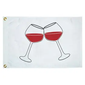 5118 Taylor Made - 12 Inch X 18 Nylon Wine Glasses Flag