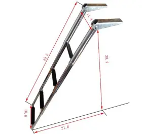 Sumai054200 Techtongda 4 Step Marine Boat Ladder Stainless Steel Swimming