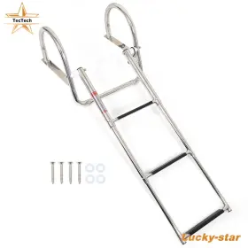 Luc5034092 Tectech 3-step With Handrails Stainless Steel Ship Ladder For Marine Yacht Swimming Pool