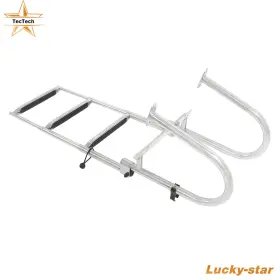 Luc6542331 Tectech New Stainless Steel 3-step Boarding Ladder 1 Set Heavy-duty Dual-handle