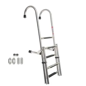 One5003856 Tectech For Boat Stainless Steel Folding Ladder Telescoping 400 Lb. Limit 2 Step 3
