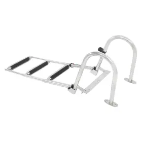 One6502194 Tectech Heavy-duty 1 Set Stainless Steel 3-step Boarding Ladder Dual-handle