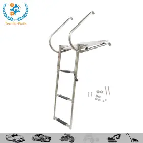 Tfp36326tp Terrific-parts Stainless Steel Ship Ladder With Platform Marine Telescoping 3-step Brand New