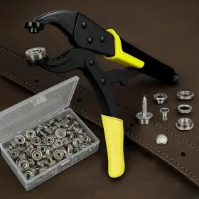 Tforester 711727295700 Heavy Duty Snap Fastener Kit 210pcs Marine Grade Stainless Steel Tool