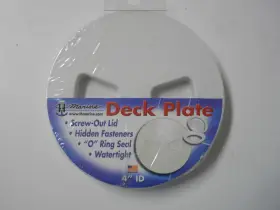 Dps-4-2-dp Th Marine Sure-seal 4in Screw Out Deck Plate White