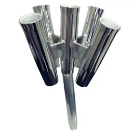 71807 Tigress Five Rod Cluster - Bent Butt Polished Aluminum