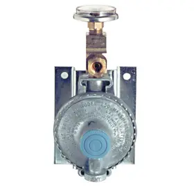 Trident Marine 704917010960 Single Stage Regulator With 300 Psi Pressure Gauge Wall Mount 121