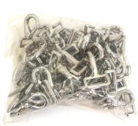 266758 Trivantage Lot Of 50 1 Inch Nickle Plated Webbing Solid Eye Snap Hook High Quality