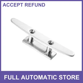 Uauto1 786527152100 6 Inch 150mm Stainless Steel Boat Flagpole Cleat Hook Deck Rope Handle Universal