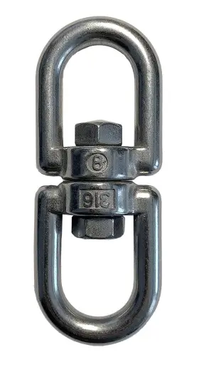 Us Stainless 012785318061 Steel 316 Anchor Swivel Eye And 5/16 Inch Or 8mm Marine Grade