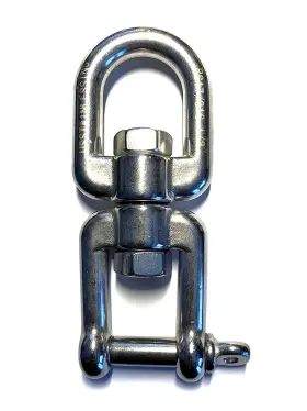 Uss0181-0130 Us Stainless Steel 316 Anchor Swivel Eye And Jaw 13mm 1/2 Inch Marine Grade