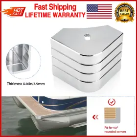 11031022 Venussar Aluminum Deck Corner Pontoon Cap For 90 Rounded Boats
