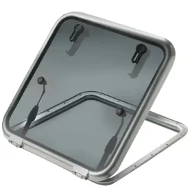 Vet-alt4747sl Vetus Square 21.4 Inch Satin Frame Dark Smoke Acrylic Lens Boat Hatch Vent With 18.5 Cutout