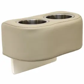1116622 Viaggio Pontoons Pn Boat Moveable Armrest With Cupholders Taupe Vinyl
