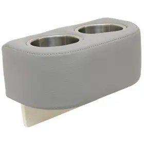 1116626 Viaggio Pontoons Pn Boat Moveable Armrest With Cupholders Gray Vinyl
