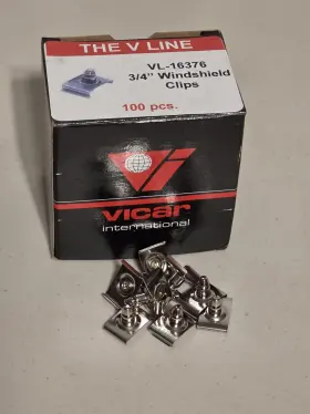 Vl-16376 Vicar Marine Windshield Clips 3/4 Inch 100/box